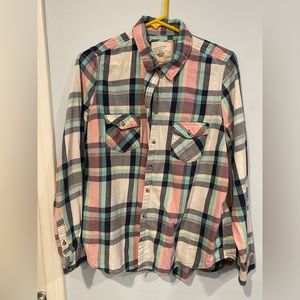 Plaid Long Sleeve Button Down